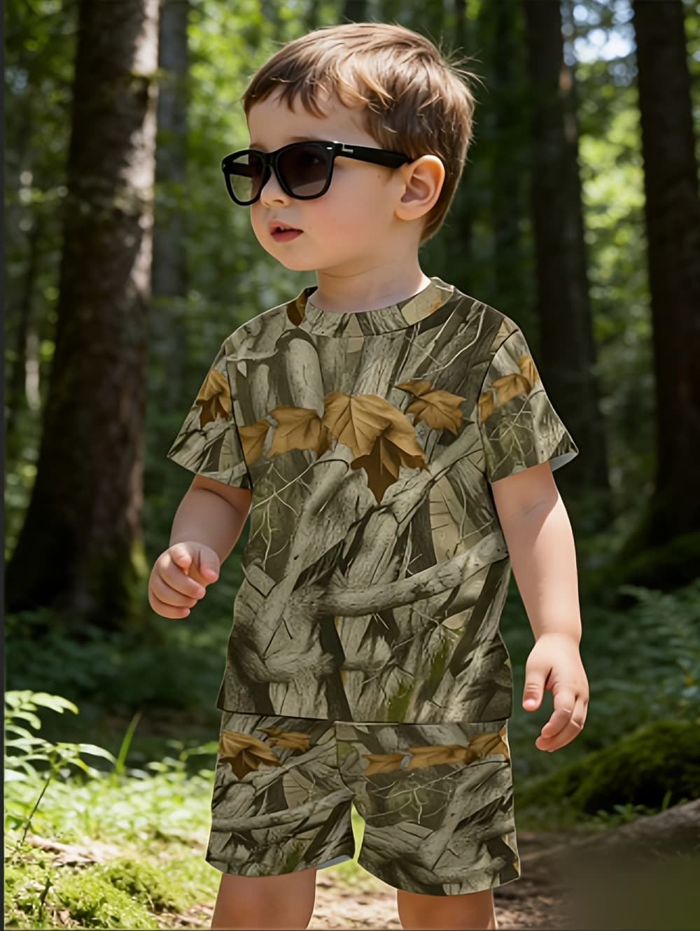 Summer Clothing List - Setelan Berburu Kamuflase Anak Laki-Laki Motif