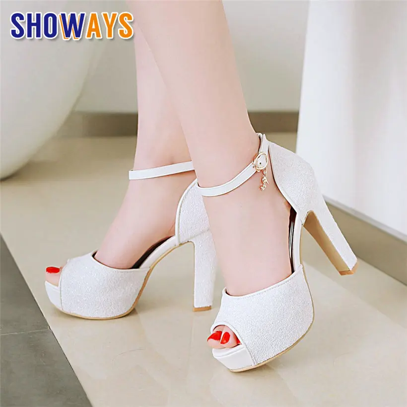 Summer Cloth - Sandal Platform Wanita Pesta Pernikahan Putih
