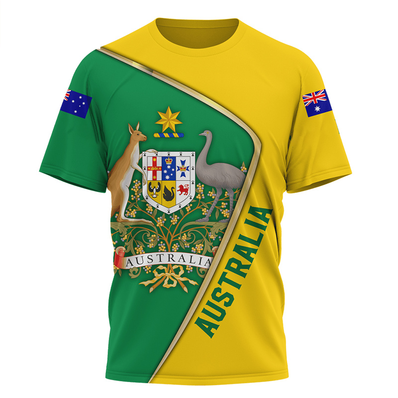 Summer Clothing Australia - Kaus Atasan Australia Kanguru Aborigin Kaus
