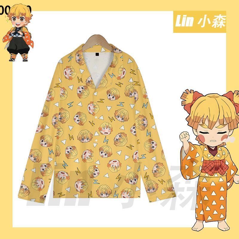 Summer Away Clothing - Piyama Zenitsu Demon Slayer Lucu Musim