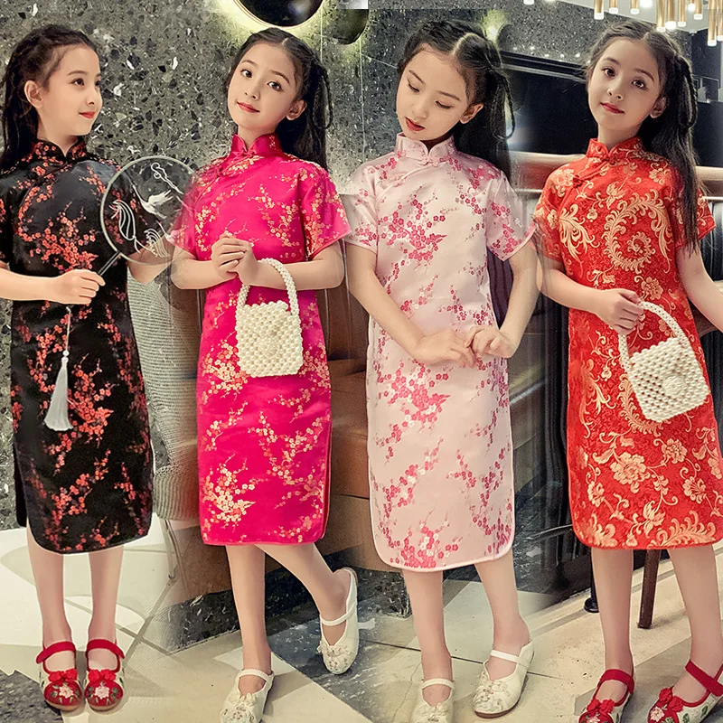 Summer Clothing Baby Girl - Gaun pesta Modern anak perempuan Cheongsam