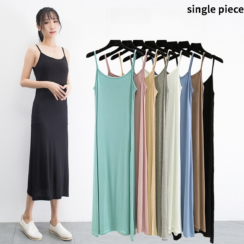 Summer Clothing Dress - Gaun Vest Modal untuk Wanita, Pakaian