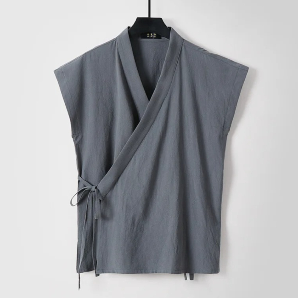 Summer Clothing Men Linen - Tank Top Linen Katun Pria Cina