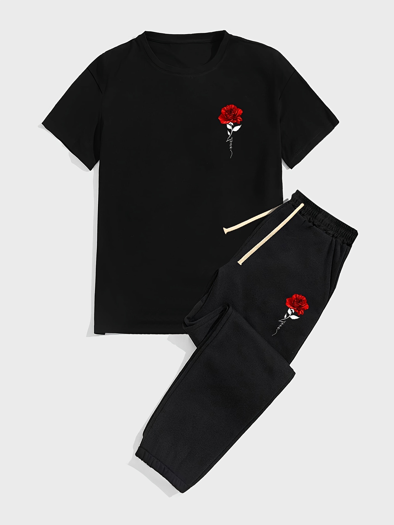 Summer Rose Clothing - Celana kaus leher bulat bernapas dan