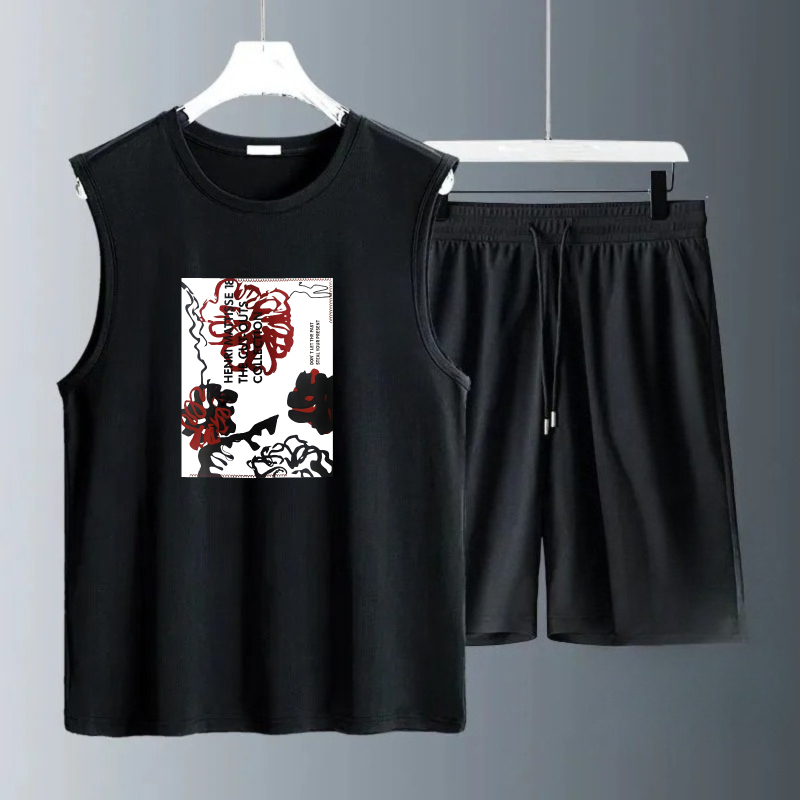 Summer Clothing Pieces - Set Tank Top Pria Musim Panas