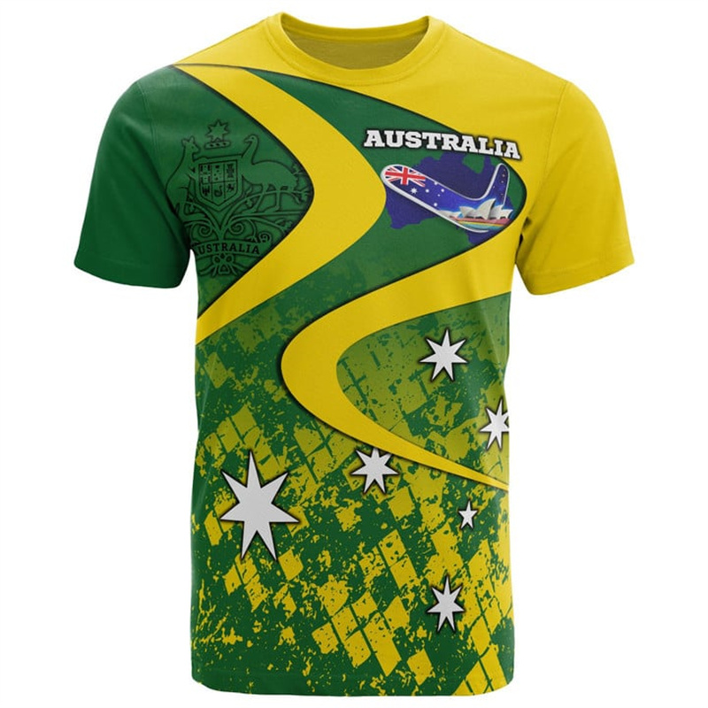 Summer Clothing Australia - Kaus gambar 3D bendera Australia pria