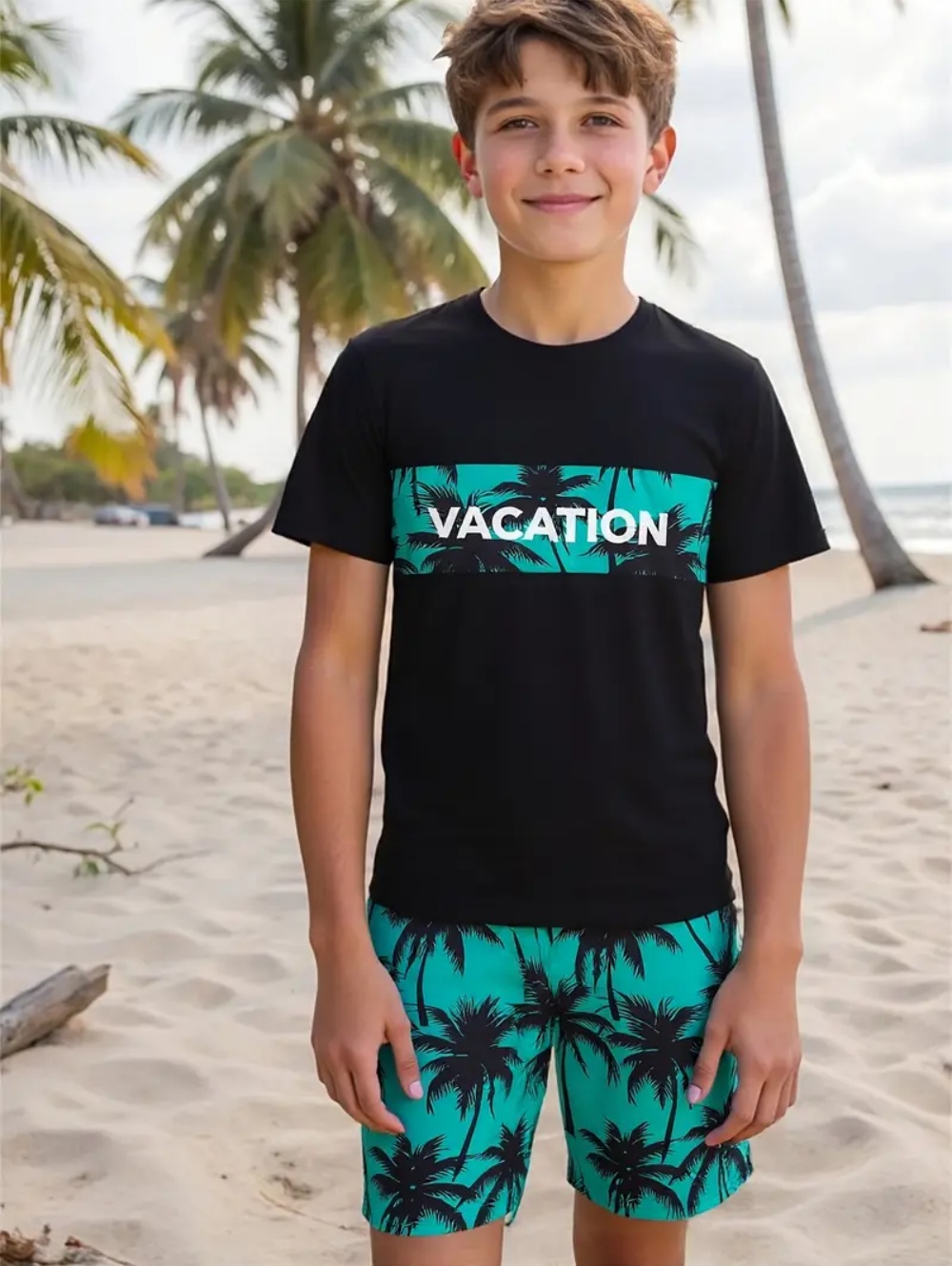 Summer Clothing List - Set Anak-anak Hawaii Setelan Kasual Gambar