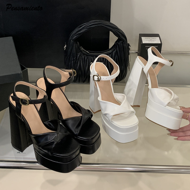 Summer Clothing Dress - Sandal Gladiator Wanita Wedges Platform Ganda