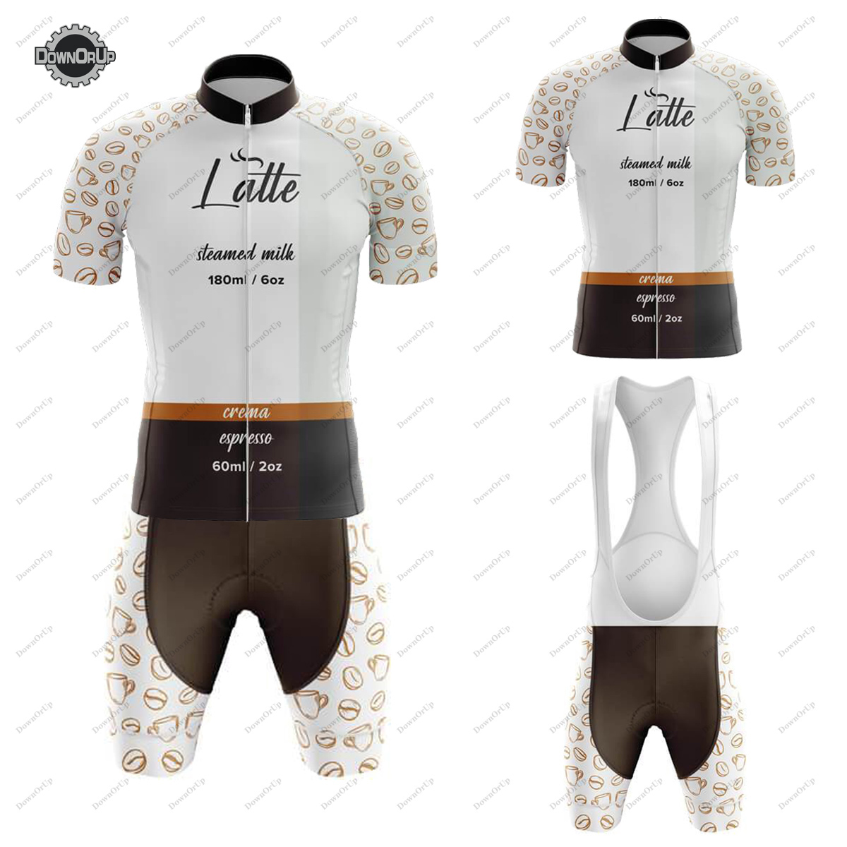 Summer Clothing List - Set Jersey Bersepeda Coffee List Latte