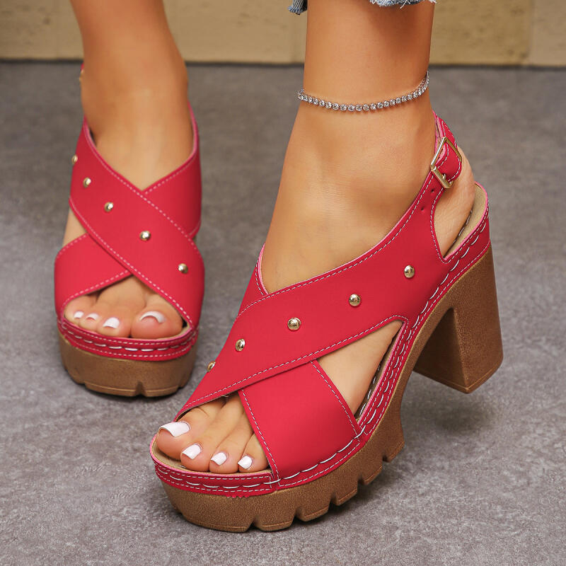 Summer Clothing Dress - Sandal Gladiator Tali Silang Hak Super