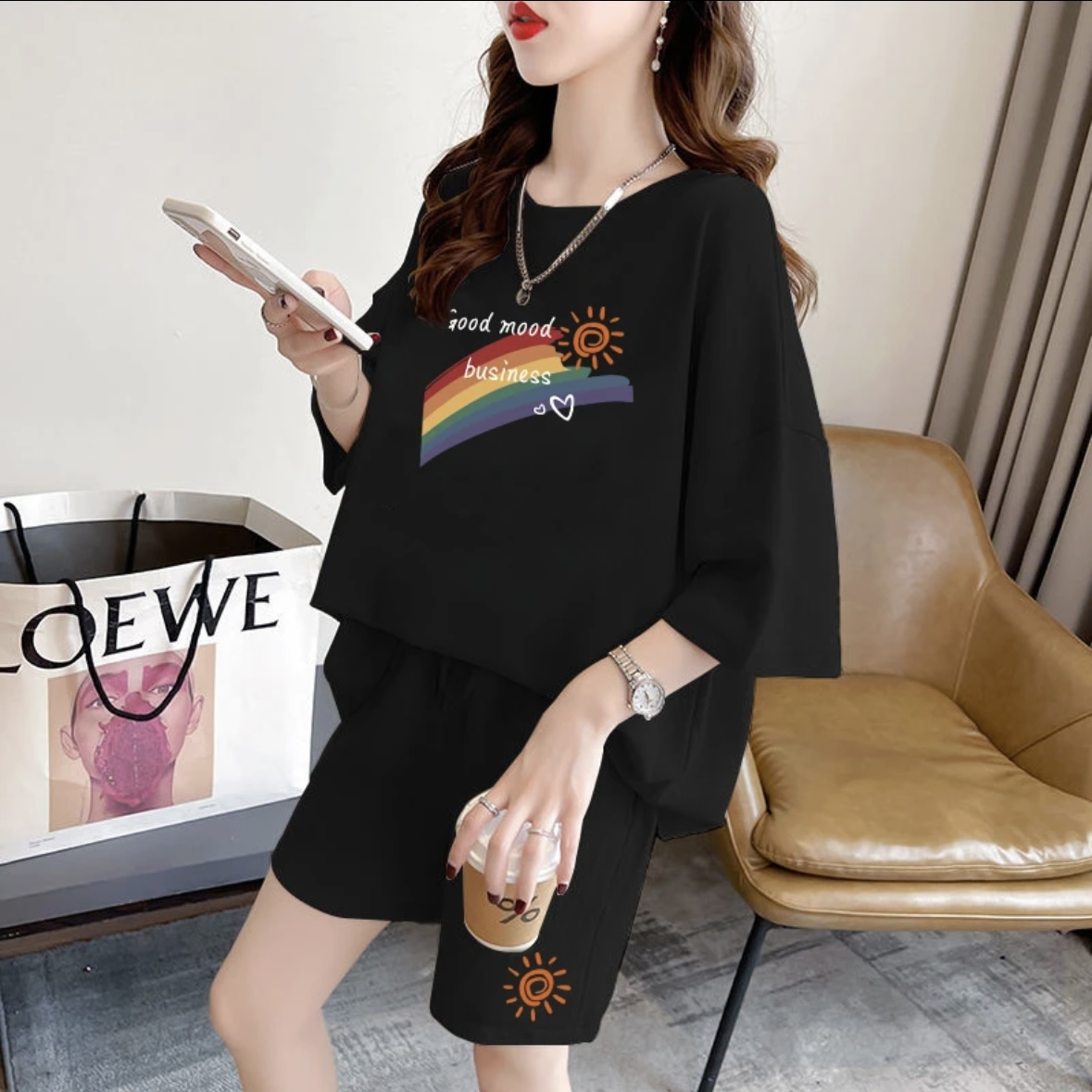 Summer Clothing Pieces - Set Celana Pendek Musim Panas Wanita