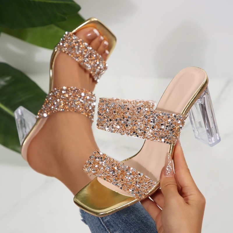 Sandal Hak Tinggi Glitter Pita - Summer Cloth ulasan dan harga