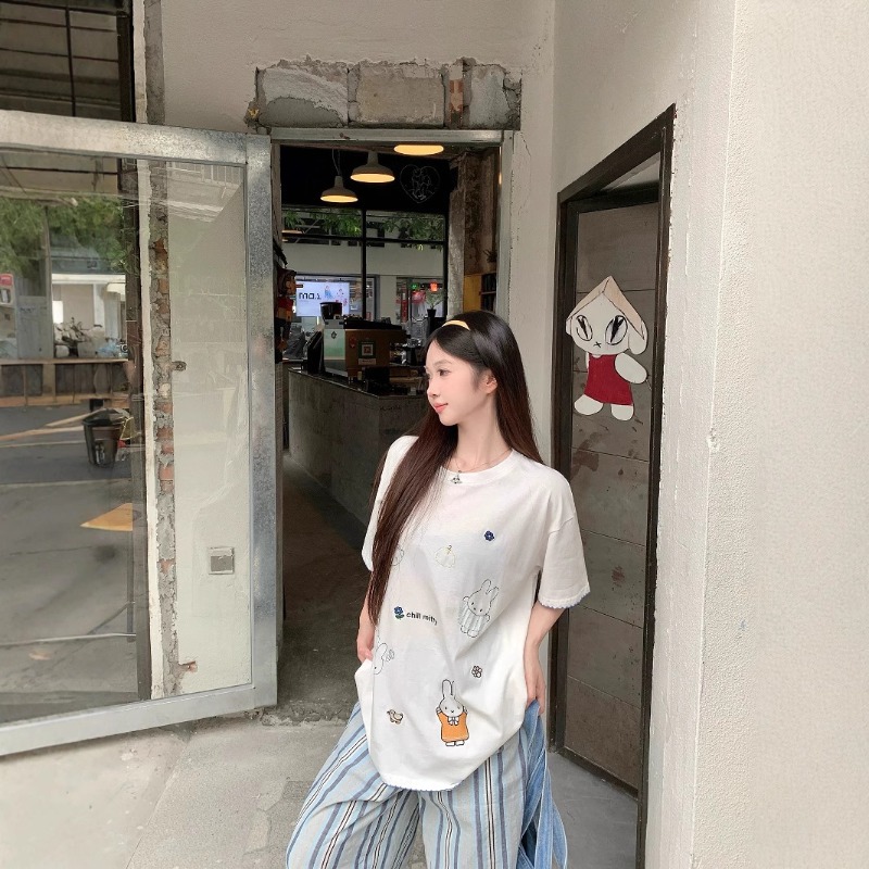 Kawaii Miffy Kaus Lengan Pende - Summer Away Clothing ulasan dan harga