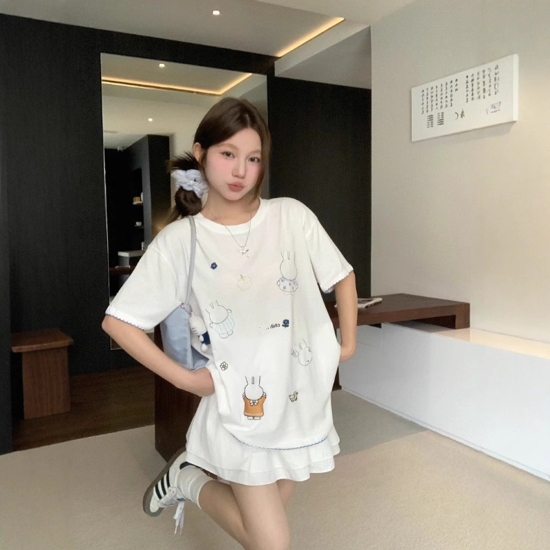 Kawaii Miffy Kaus Lengan Pende - Summer Away Clothing ulasan dan harga