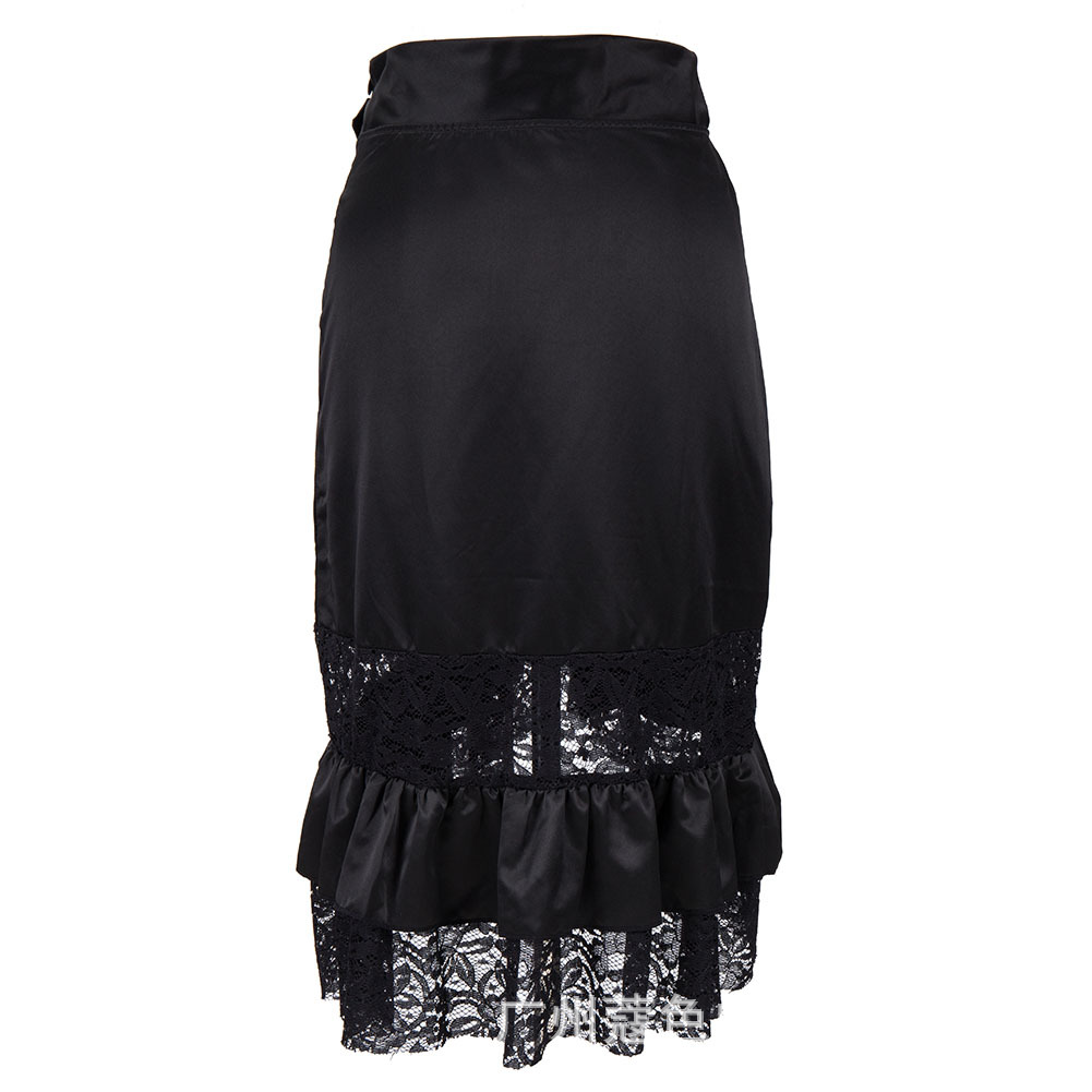 Victorian Black Satin & Renda  - Summer Victorian Clothing ulasan dan harga