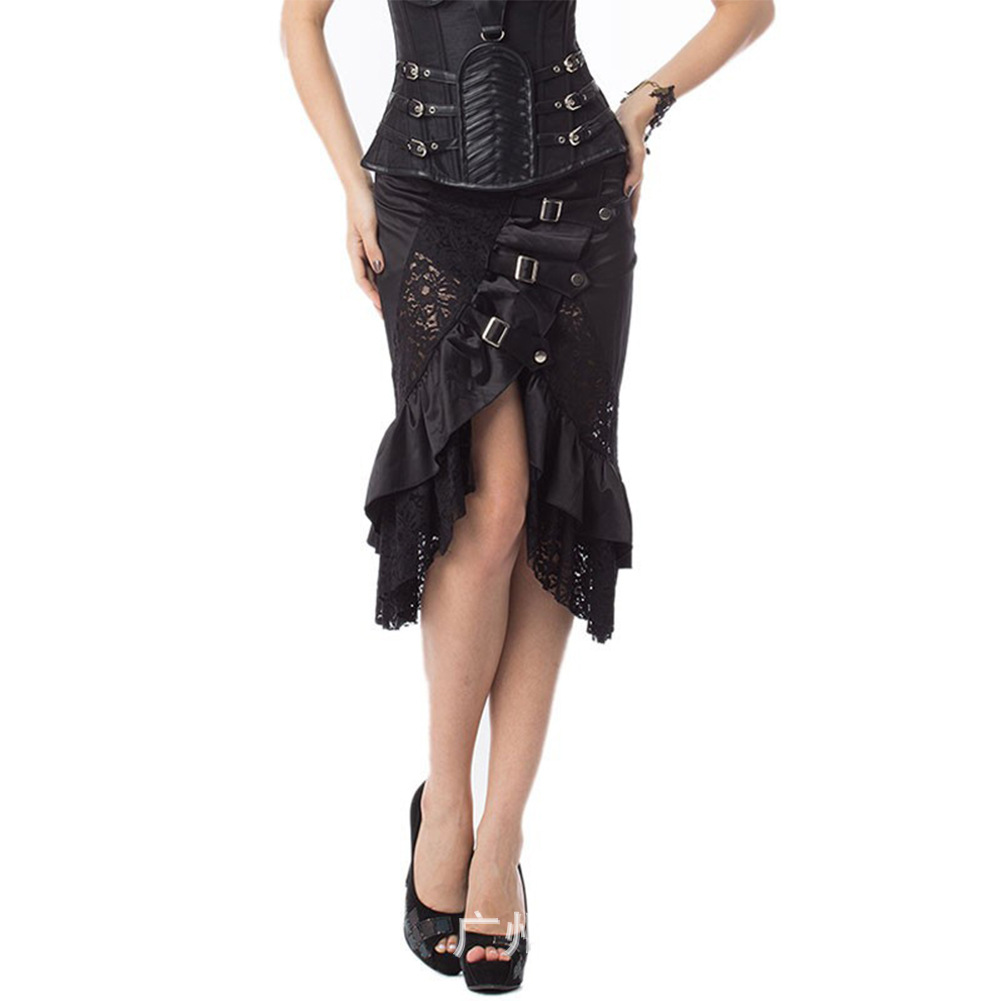 Victorian Black Satin & Renda  - Summer Victorian Clothing ulasan dan harga