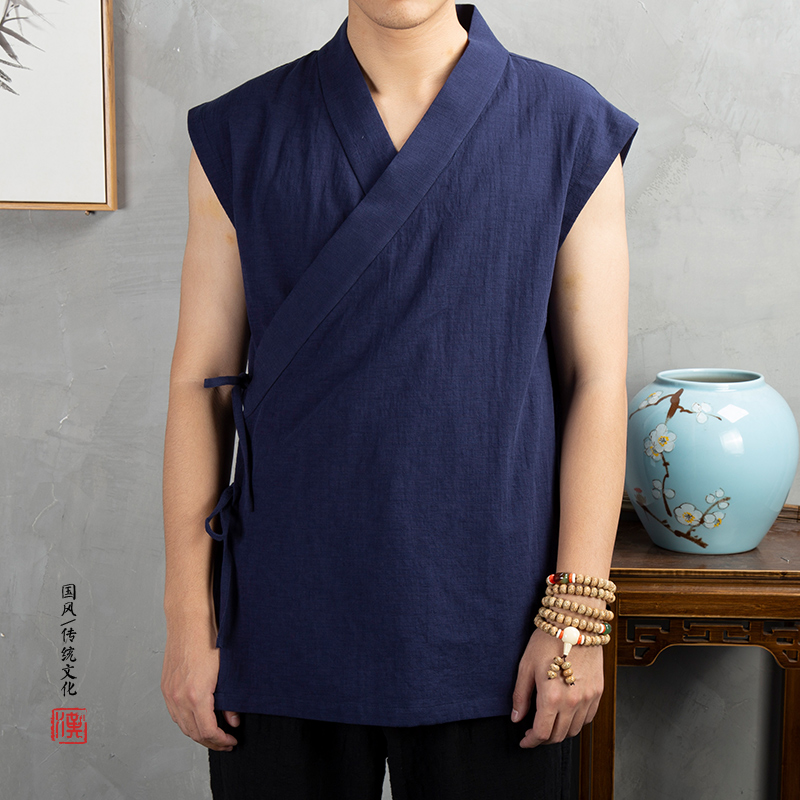 Pakaian Tradisional Cina Hanfu - Summer Clothing Men Linen ulasan dan harga