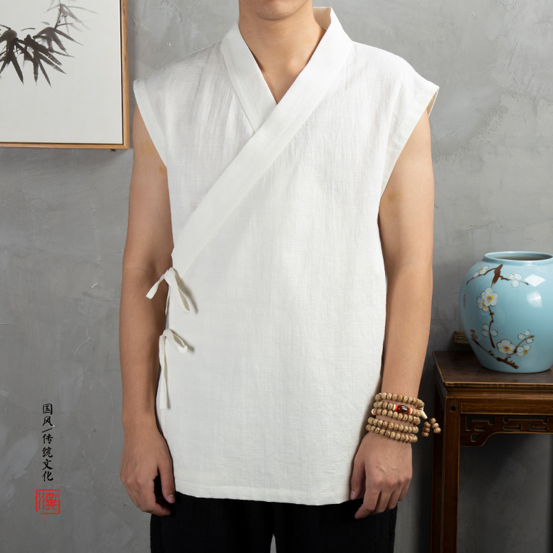 Pakaian Tradisional Cina Hanfu - Summer Clothing Men Linen ulasan dan harga