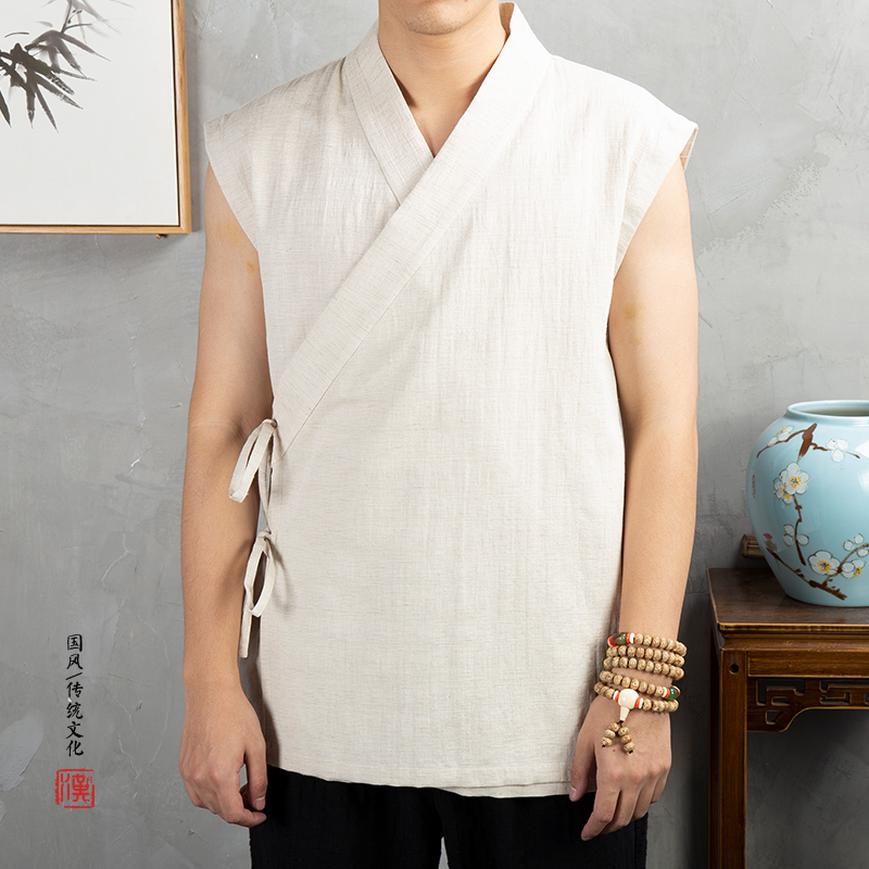 Pakaian Tradisional Cina Hanfu - Summer Clothing Men Linen ulasan dan harga