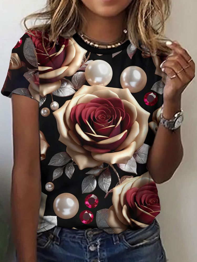 Kaus Bunga Mawar Musim Panas K - Summer Rose Clothing ulasan dan harga