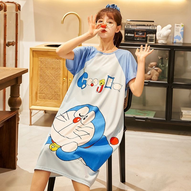 Baju tidur Doraemon yang lucu  - Summer Away Clothing ulasan dan harga
