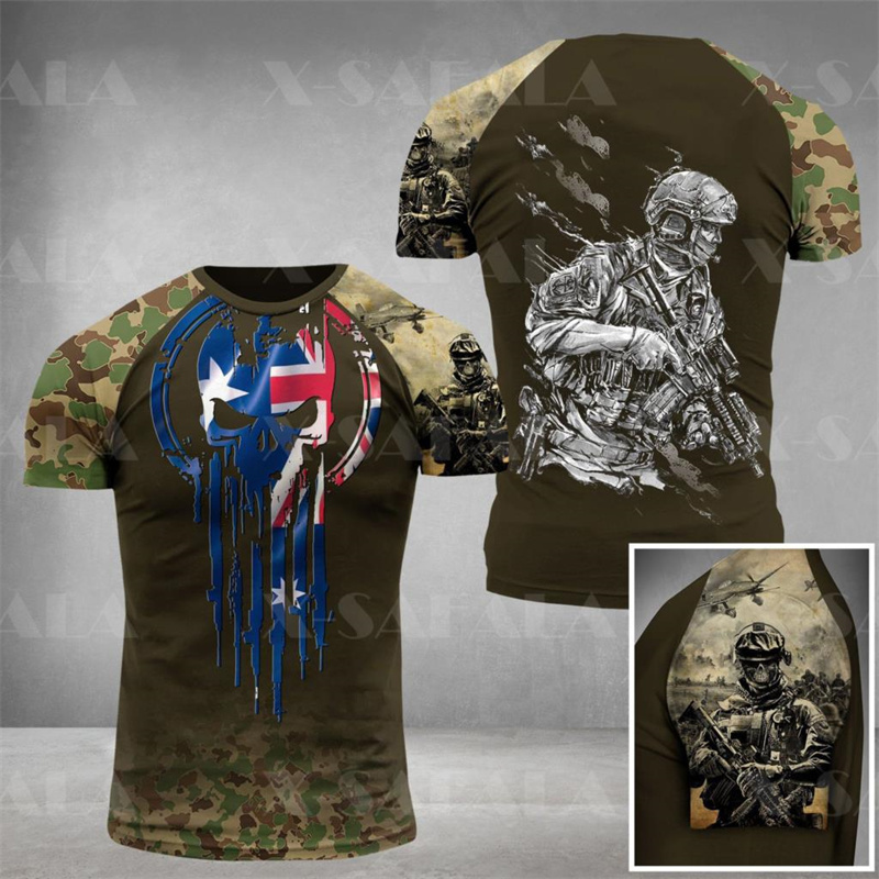 Kaus tengkorak militer Austral - Summer Clothing Australia ulasan dan harga