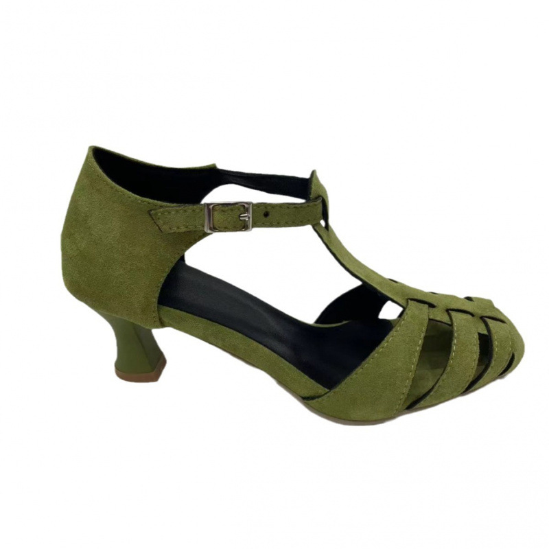 Sandal Wanita Hijau Suede Kitt - Summer Clothing Dress ulasan dan harga