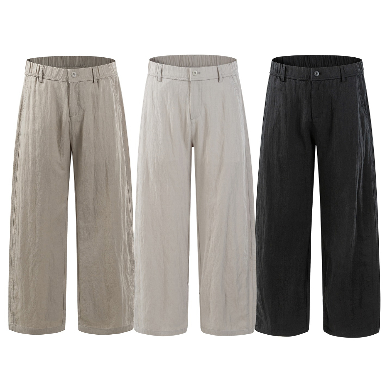Celana Kasual Linen Tipis Baru - Summer Clothing Men Linen ulasan dan harga