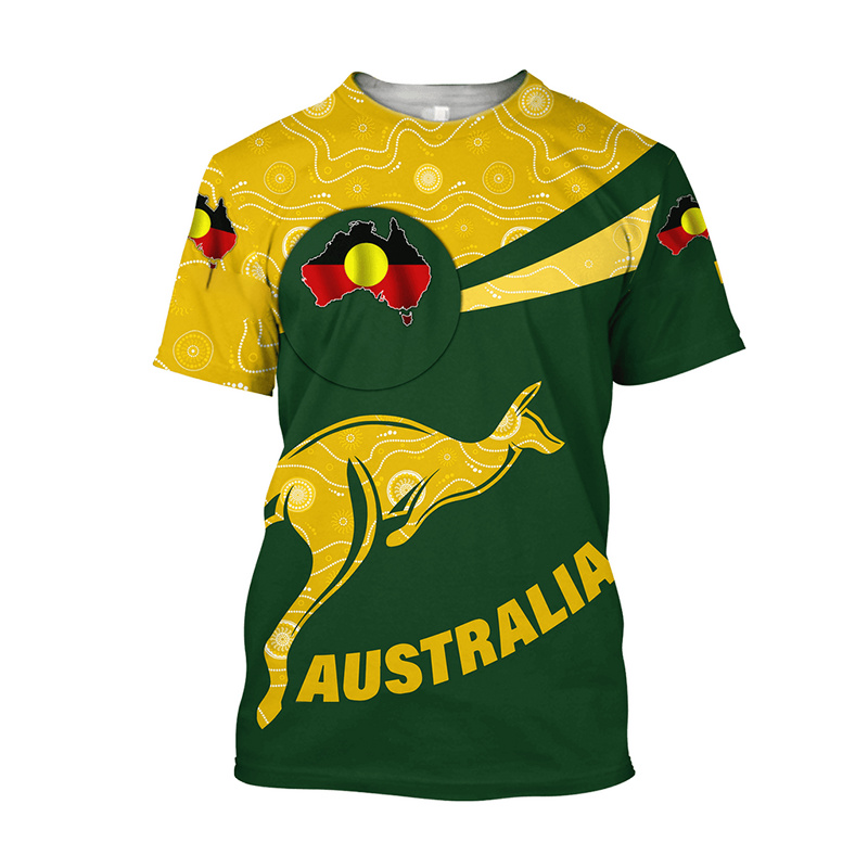 Kaus Atasan Australia Kanguru  - Summer Clothing Australia ulasan dan harga