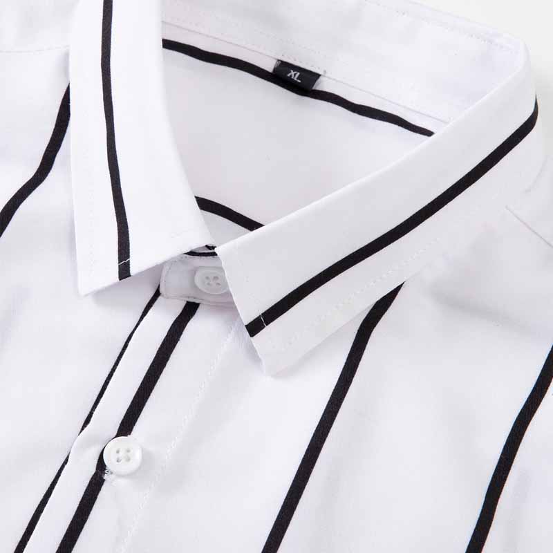 Kemeja Pria Bergaris Lengan Pa - Summer Clothing Dress ulasan dan harga