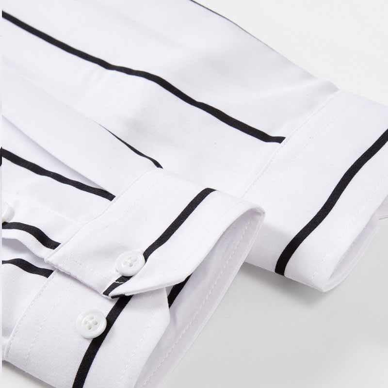 Kemeja Pria Bergaris Lengan Pa - Summer Clothing Dress ulasan dan harga