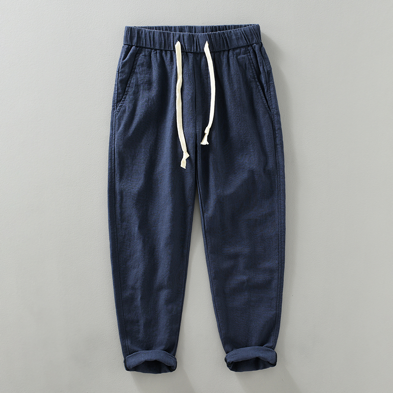 Celana Katun Ramie Kasual Tali - Summer Clothing Men Linen ulasan dan harga