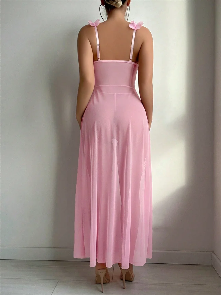 Gaun Tidur Transparan Berenda  - Summer Clothing Dress ulasan dan harga