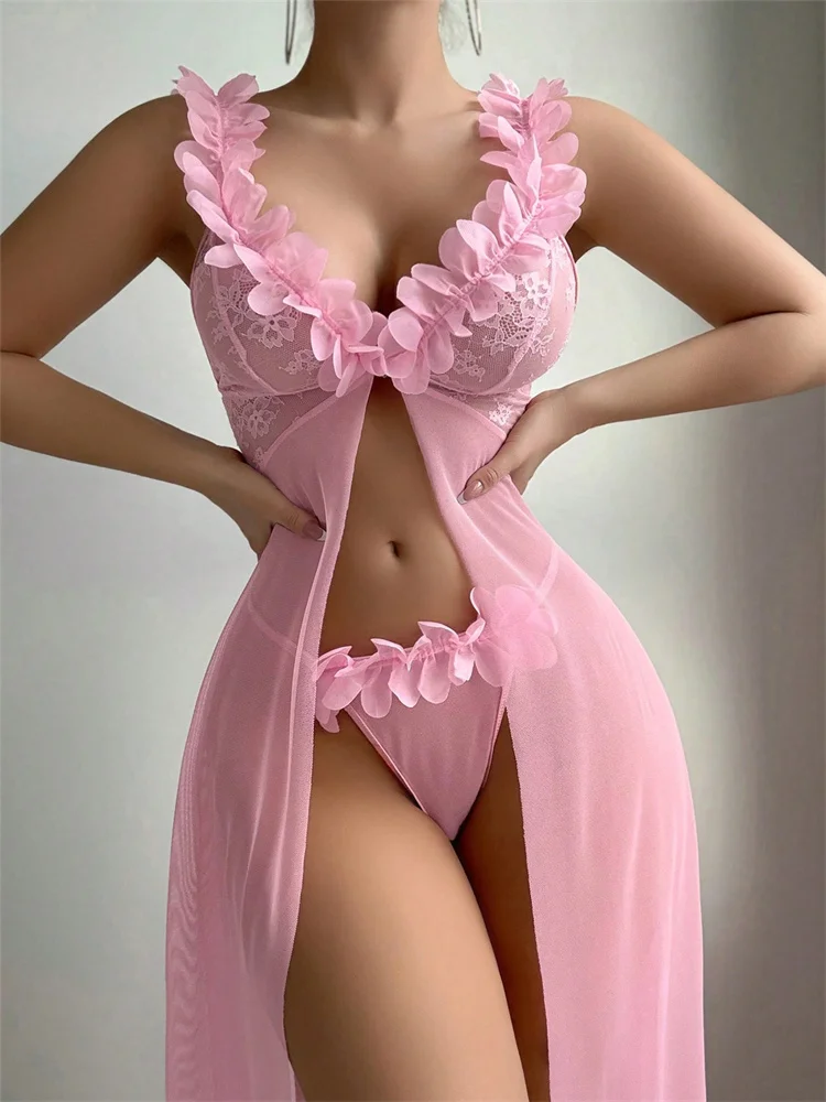 Gaun Tidur Transparan Berenda  - Summer Clothing Dress ulasan dan harga