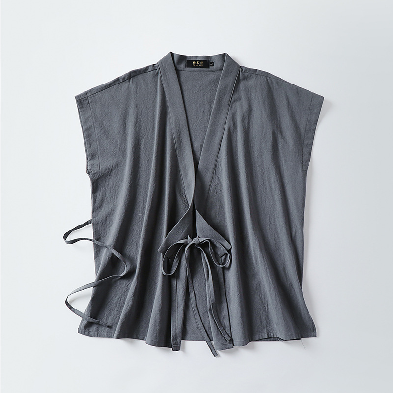 Tank Top Linen Katun Pria Cina - Summer Clothing Men Linen ulasan dan harga