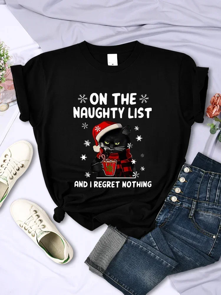 Kaus Wanita Natal SANTA CAT ON - Summer Clothing List ulasan dan harga