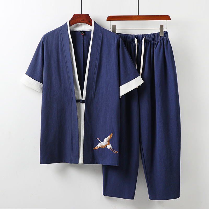 Pakaian Ukuran Besar Pria Sete - Summer Clothing Men Linen ulasan dan harga