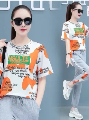 Setelan Dua Potong Celana Harl - Summer Clothing Tagline ulasan dan harga