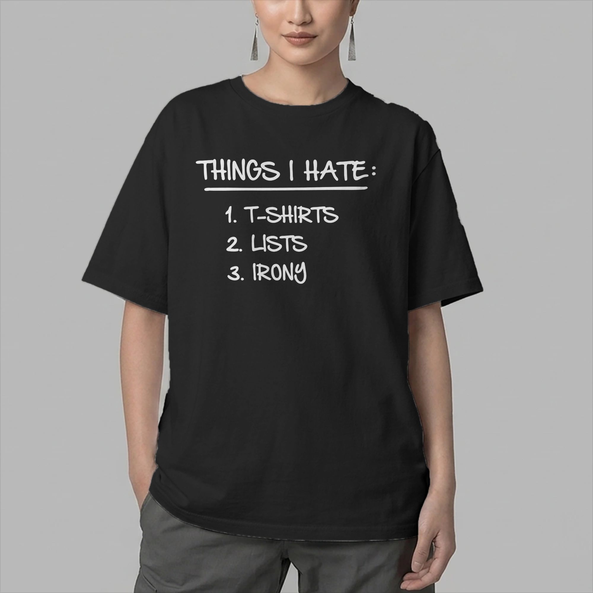 Daftar Kaus Ironic Things I Ha - Summer Clothing List ulasan dan harga