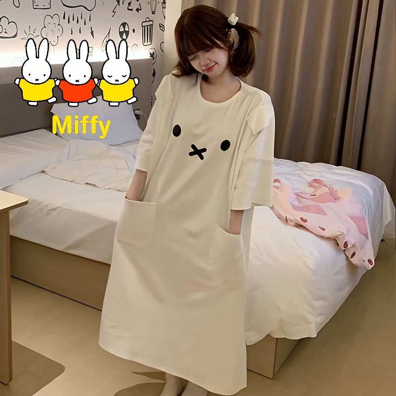 Gaun Tidur Miffy Kawaii Gaun T - Summer Away Clothing ulasan dan harga