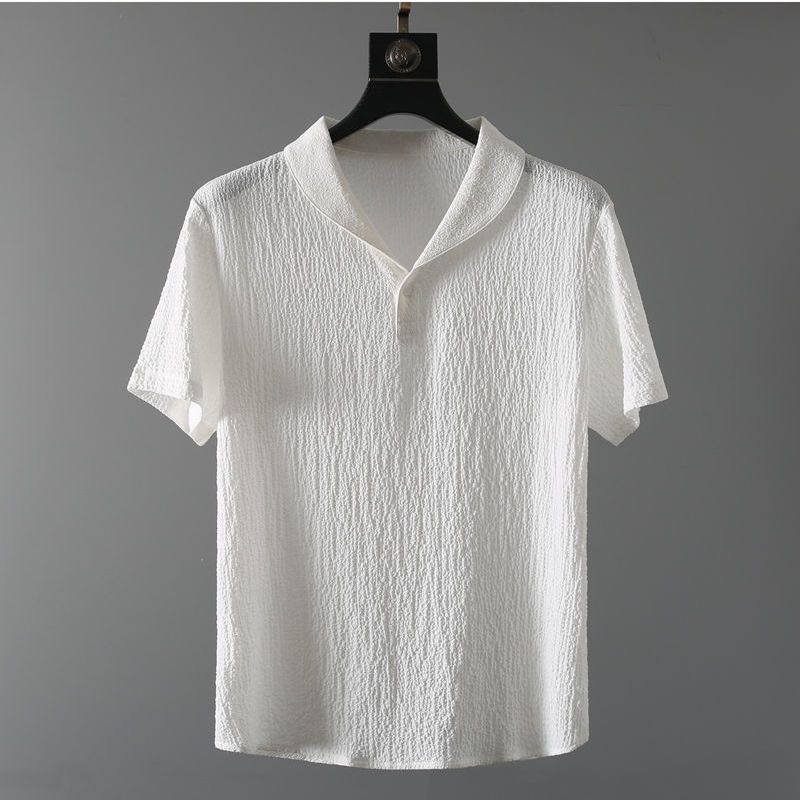 Setelan Linen Sutra Es Dua Pot - Summer Clothing Men Linen ulasan dan harga
